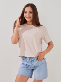 Футболка з принтом жіноча GENUA 812 S  Пудровий shop (2000999524509)