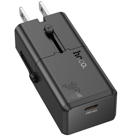 МЗП Hoco AC25 Mini PD30W (1USB-C) universal travel charger Black | Зображення 2