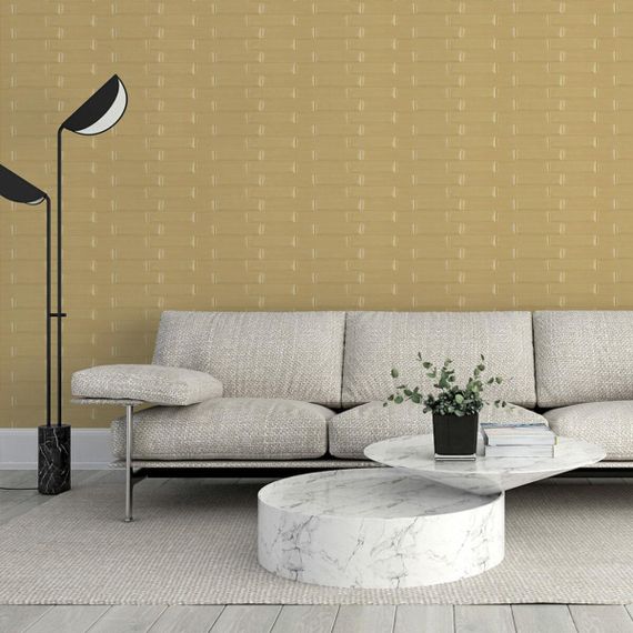 3D панель самоклеюча кладка жовто-пісочна 770х700х7 мм (032) SW-00000010 | Зображення 4