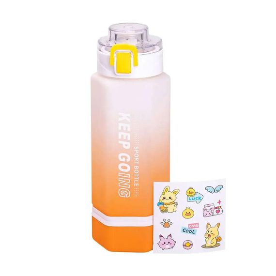 Бутылка для воды Keep Going 650 мл с наклейками  белая HP-14-47W