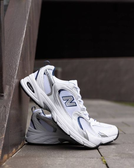Кросівки літо вставки сітка New Balance 530 колір: білий /синій | Зображення 8