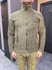 Кофта тактическая флисовая олива S-XXXL , Военная кофта Bikatex на флисе, Свитер для ВСУ   скидка