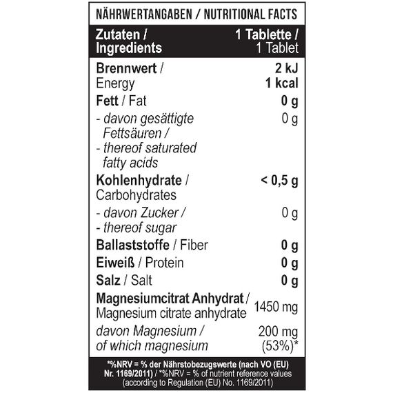 Мікроелемент Магній для спорту MST Nutrition Magnesium Citrate 200 mg 180 Tabs | Зображення 1