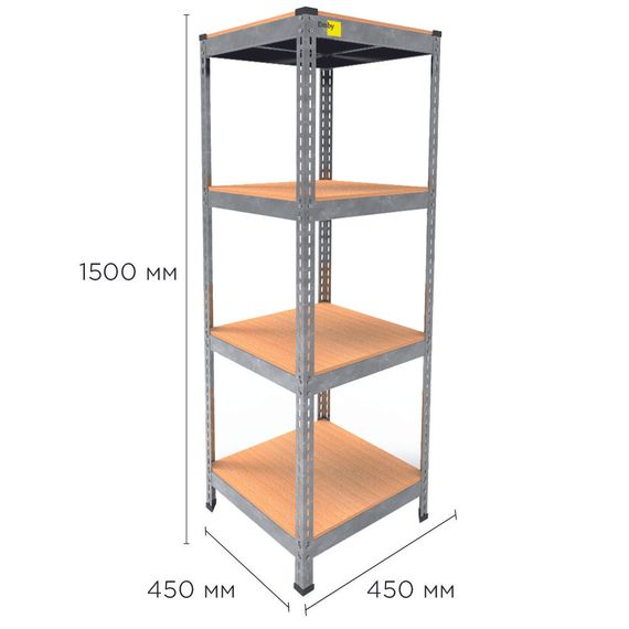 Металевий стелаж MRL-1500 ( 450x450) оцинкований