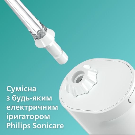 Насадка для ирригатора Philips SoniСare F1 Power Flosser HX3042-00 2 шт белая | Зображення 5