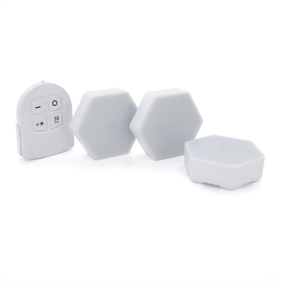 Комплект бездротових світильників Led Light With Remote Control 15W — 3 сенсорні лампи з регулюванням яскравості та таймером