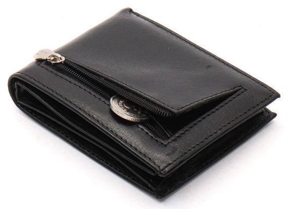 Чорне чоловіче портмоне з натуральної шкіри на магніті з затискачем Marco Coverna MC-030AH-1 | Зображення 4