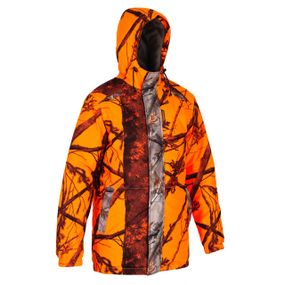 Куртка 100 для полювання, водонепроникна - Флуоресцентна/Камуфляжна - 3XL