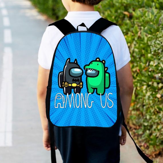 Рюкзак детский Амонг Ас "Among Us" 34х27см,городской ранец для мальчика с принтом (00327)