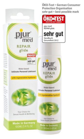 Лубрикант на водній основі pjur MED Repair glide 100 мл з регенерувальним гіалуроном для сухої шкіри sexstyle