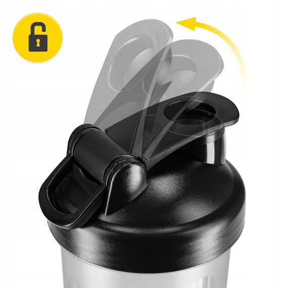 Шейкер спортивний 4FIZJO PRO 650 мл White/Black (P-5905973407007) | Зображення 3