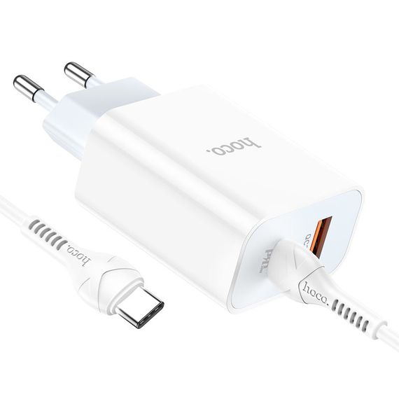 Мережевий зарядний пристрій HOCO N21 Topspeed PD30W QC3.0 Type-C to Type-C (33268-01_340) | Зображення 4