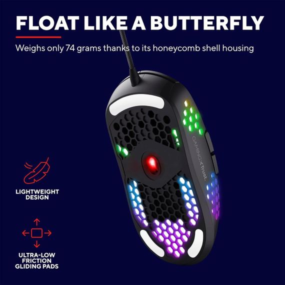 Ігрова мишка Trust GXT 960 Graphine провідна, 10000 DPI, 6 кнопок, RGB, програмована, легка, чорна, USB, геймерська | Зображення 6