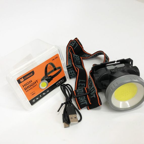 Ліхтар налобний YM-308/208-COB(white+red), ліхтарик військовий світлодіодний налобний ліхтарик | Зображення 2