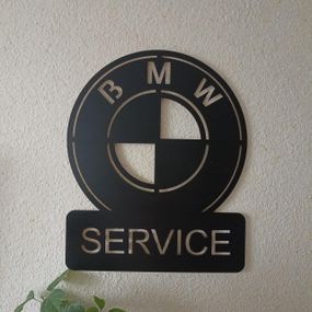 Панно декоративна картина на стіну BMW SERVICE 490х600 acr-p000093