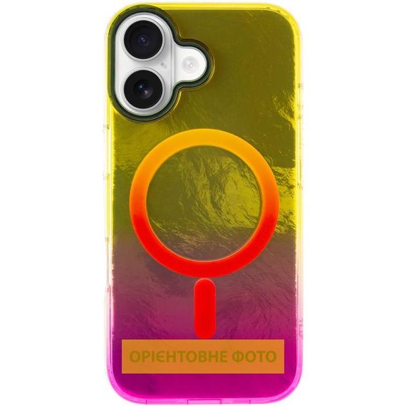 Чохол TPU Shiny Mountain (MagFit) для Apple iPhone 17 (6.3") Yellow / Pink | Зображення 1