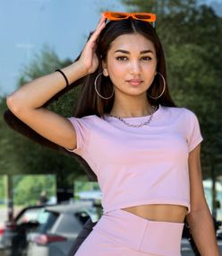 Топ базовий Кулирка, Брудна пудра , XL