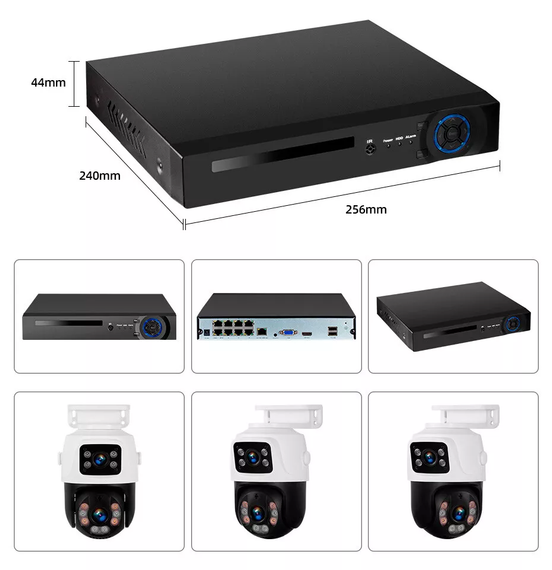 Комплект видеонаблюдения проводной с просмотром через 3G сеть DVR KIT 4ch металл HD набор на 4 камеры с регистратором | Зображення 1