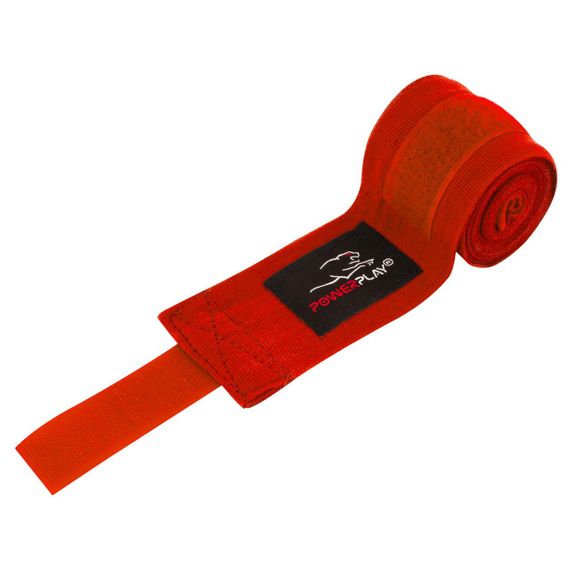 Бинти для боксу PowerPlay 3046 Червоні (2.5 м) | Зображення 4