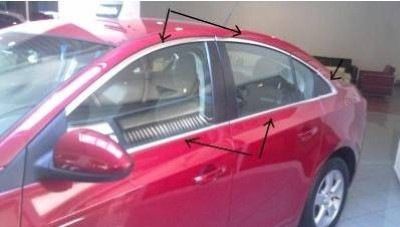 Повна окантовка вікон (для версії Sedan, нерж.) для Chevrolet Cruze 2009-2015 рр | Зображення 1