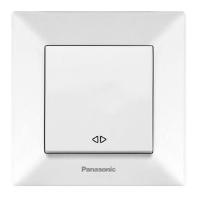 Вимикач Panasonic Arkedia Slim одноклавішний перехресний білий