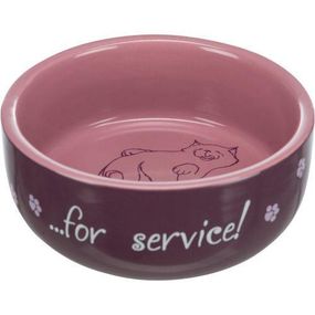 Миска Trixie Thanks for Service для кошек, керамическая, 11 см, 300 мл