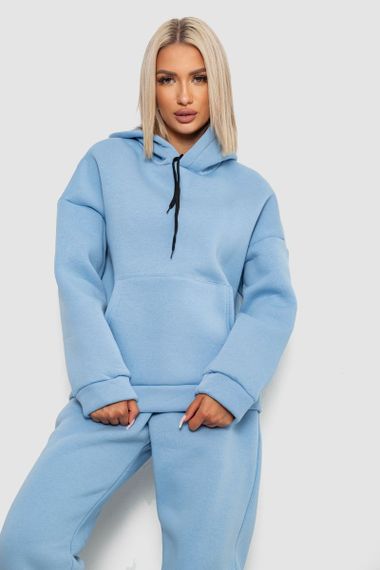 Спортивный костюм женский на флисе, цвет голубой, 238R5726 | Зображення 1