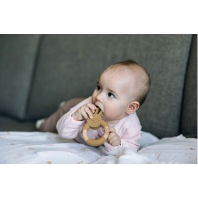 Прорезыватель FreeON силіконовий зайчик, охра (49492) | Зображення 2