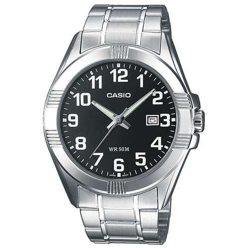 Стальные мужские наручные часы Casio оригинал Япония Collection MTP-1308PD-1BVEF со стальным браслетом