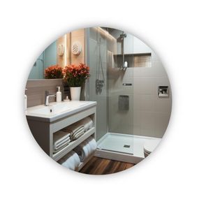 Дзеркало Qtap Taurus R600 з LED-підсвіткою Touch, з антизапотіванням, з димером, рев. темп. кольору (3000-6500 K) QT2478R607