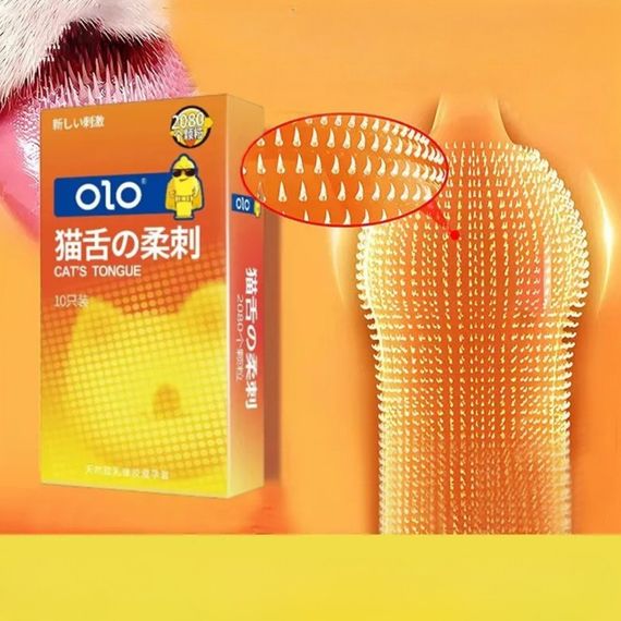 Презервативи з пухирцями OLO та ефектом шорсткого язика (ціна за 10 шт. в упаковці) sexstyle | Зображення 1