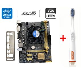 Комплект: материнська плата Asus H81M-K / Intel Core i5-4570 (4 ядра по 3.2 - 3.6 GHz) / Intel HD Graphics 4600 / Socket LGA1150 / Кулер BOX б/в + Подарунок Розумна інтерактивна зубна щітка Colgate Connect M1 / Bluetooth