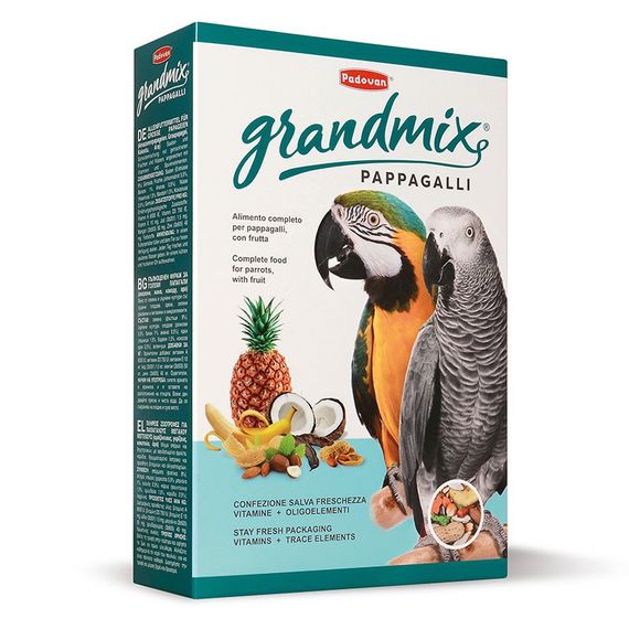 Корм Padovan Grandmix Pappagalli для великих папуг 600 гр