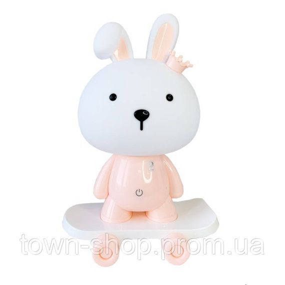 Ночник детский «Зайчик на скейте» MGZ-1407(Pink) питание от USB