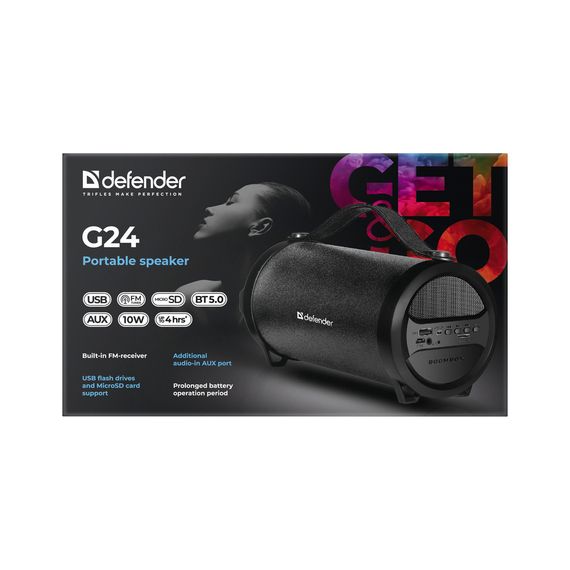 Портативна колонка Defender G24 Black (65124) | Зображення 3