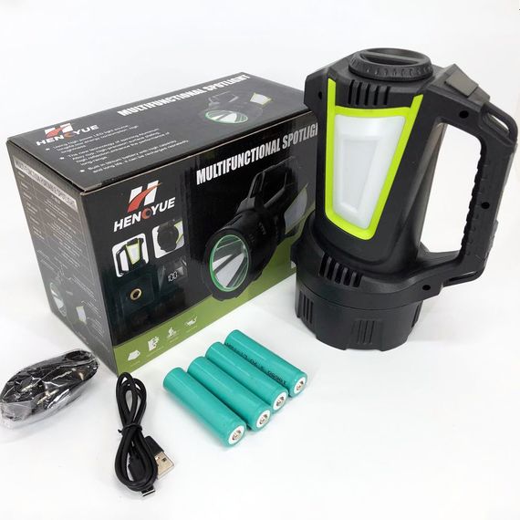 Ліхтар кемпінг переносний T100A-10W+2COB з бічними LED white/red/blue, Акумуляторна лампа для кемпінгу | Зображення 1