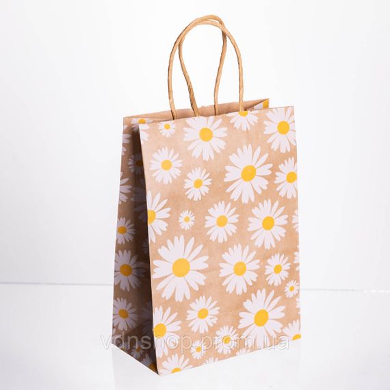 Набір подарункових крафтових пакетів з паперу 12 (шт.) гарні пакети для подарунків 15×8×21 (см) HP-10359-6W | Зображення 1