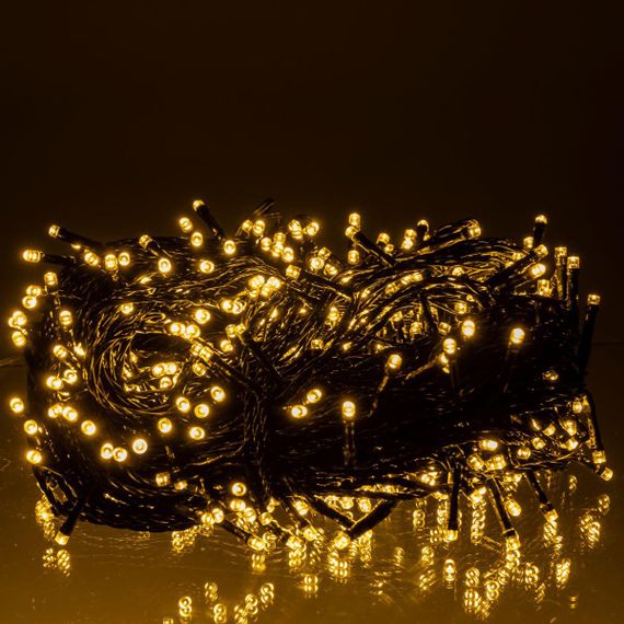 Гірлянда Різдвяна фея вулична 50 (м) 500 LED чорний провід Жовтий CF500L50MBY | Зображення 1