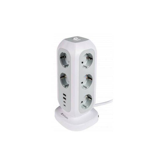 Мережевий фільтр живлення Verbatim 11 розеток, 2 x USB-C та 2 x USB-A (49547) | Зображення 1