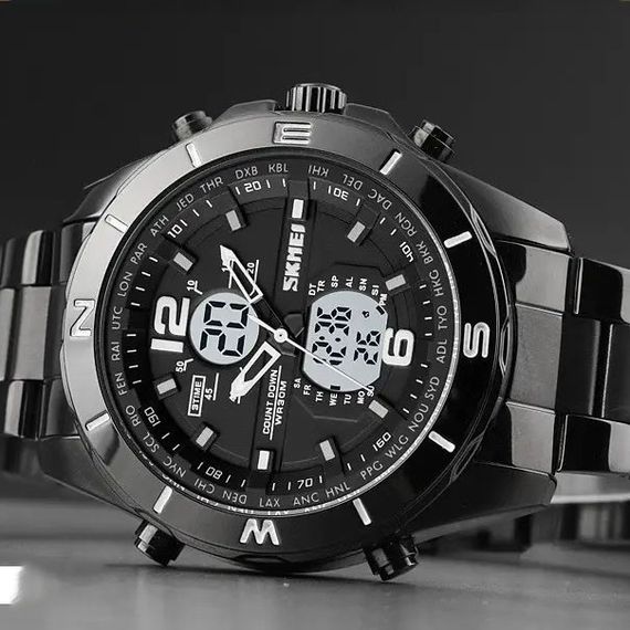 Годинник армійський оригінал SKMEI 1670BKWT | Армійський годинник протиударний | Брендовий KJ-254 чоловічий годинник | Зображення 2