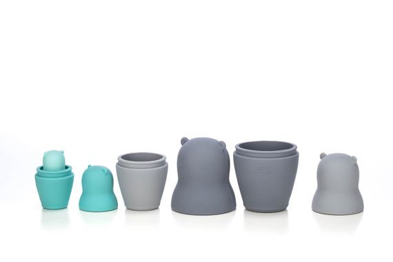 Силіконовий сортер FreeON ведмедики, grey - mint (Від 3 Років)