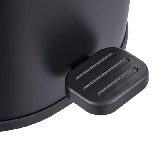 Відро для сміття з плавним закриттям овальне ZERIX PRIME-TC0105 BLACK 5 л (колір чорний) (ZX5902) | Зображення 6