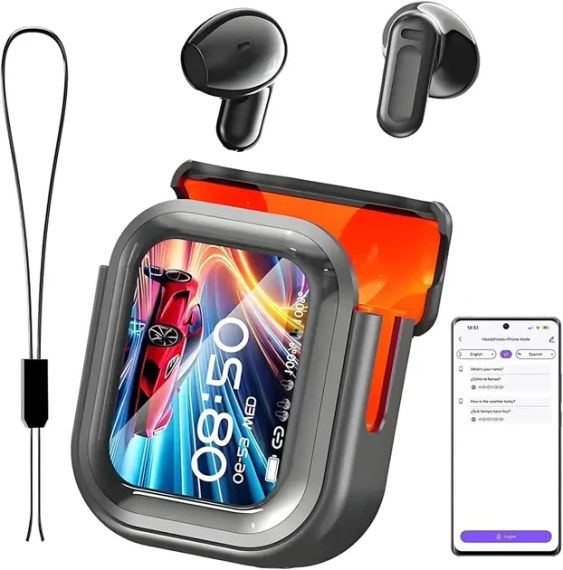 Бездротові навушники HTC NE20 AI з функцією переведення в режимі реального часу, Bluetooth V6.0 iPhone/Android, Black | Зображення 1