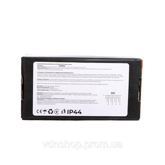 Новорічна гірлянда вулична Бахрома 6 м 105 LED чорний провід Мультиколор 6МBML | Зображення 6