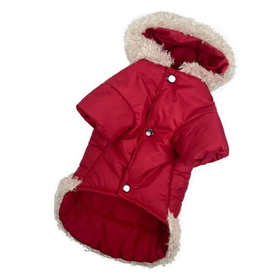 Куртка з хутром червона K-65 | Зображення 3