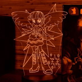 Акриловый светильник-ночник Девушки Эквестрия красный tty-n000963