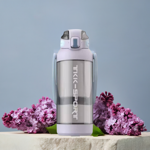 Бутылка TKK 1400 мл - Фиолетовая Tritan BPA-free, ударопрочная, спортивная с двойной системой переноски | Зображення 6