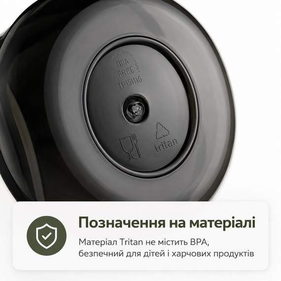Удобная спортивная бутылка с соломинкой 2500 мл из тритана черная | Зображення 5