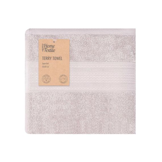 Рушник махровий Ardesto SuperSoft ART2250NSP 50х90 см холодний бежевий