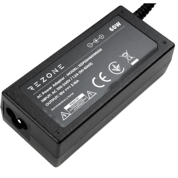 Блок живлення до ноутбуку Rezone Samsung 60W 19V 3.16А 5.5*3.0 (RZPSSM60195530) | Зображення 2